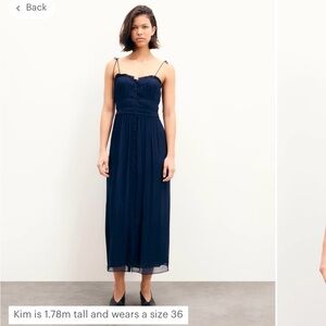 Beautiful navy chiffon dress